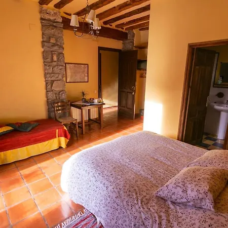 Spacious House With Mountain View In Albella, Fireplace.